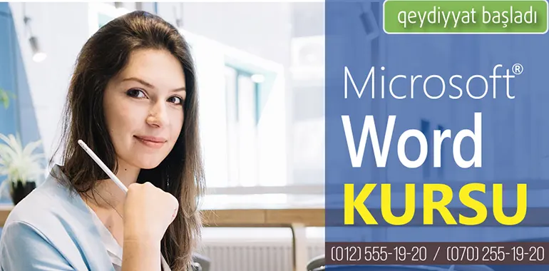 Microsoft Word proqramı üzrə kurs - praktik əsaslı dərslər